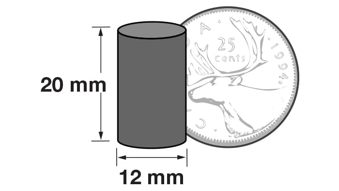 Cette image montre en gros plan une pastille de combustible nucléaire.