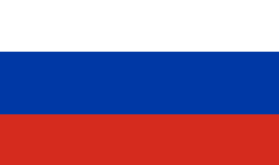 A flag of Russia