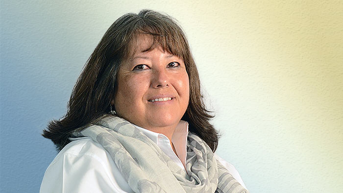 This photo is of Elder Diane Longboat, a member of the Council of Elders and Youth. 
