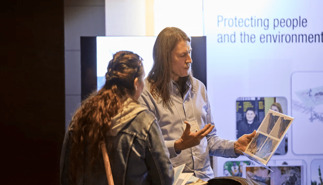 NWMO engineering staff present at a public engagement and demonstration session