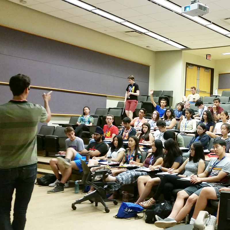 SHAD students on the Queen's University campus attend a seminar offered by the NWMO.