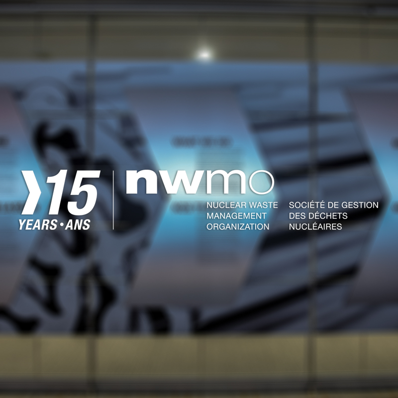 NWMO 15-year anniversary logo.