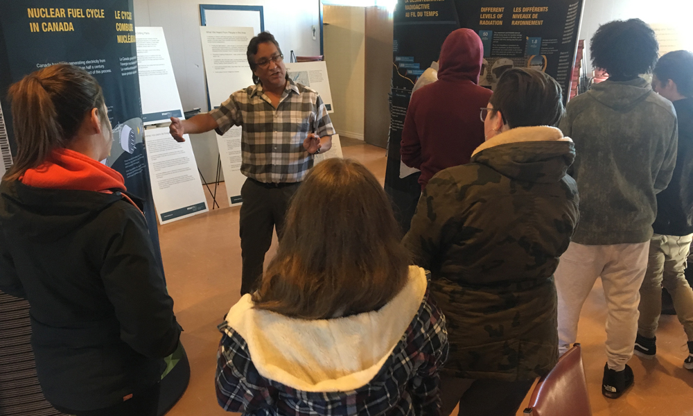 Students gathered at Hornepayne open house to learn about used nuclear fuel