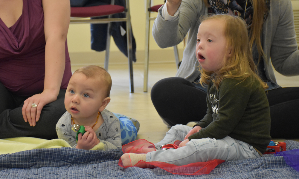 This photo shows a picture of Community Living Kincardine and District’s Baby and Me Music Group.