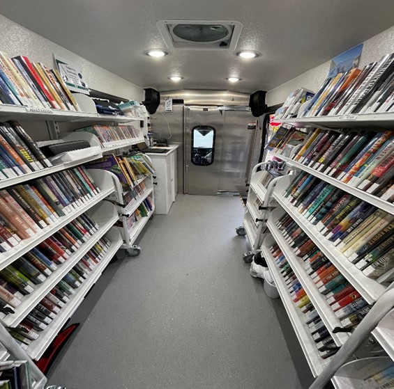 Bruce County Bookmobile interior Bruce County Bookmobile interior