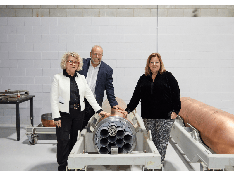 A photo of people touring the NWMO's facilities.