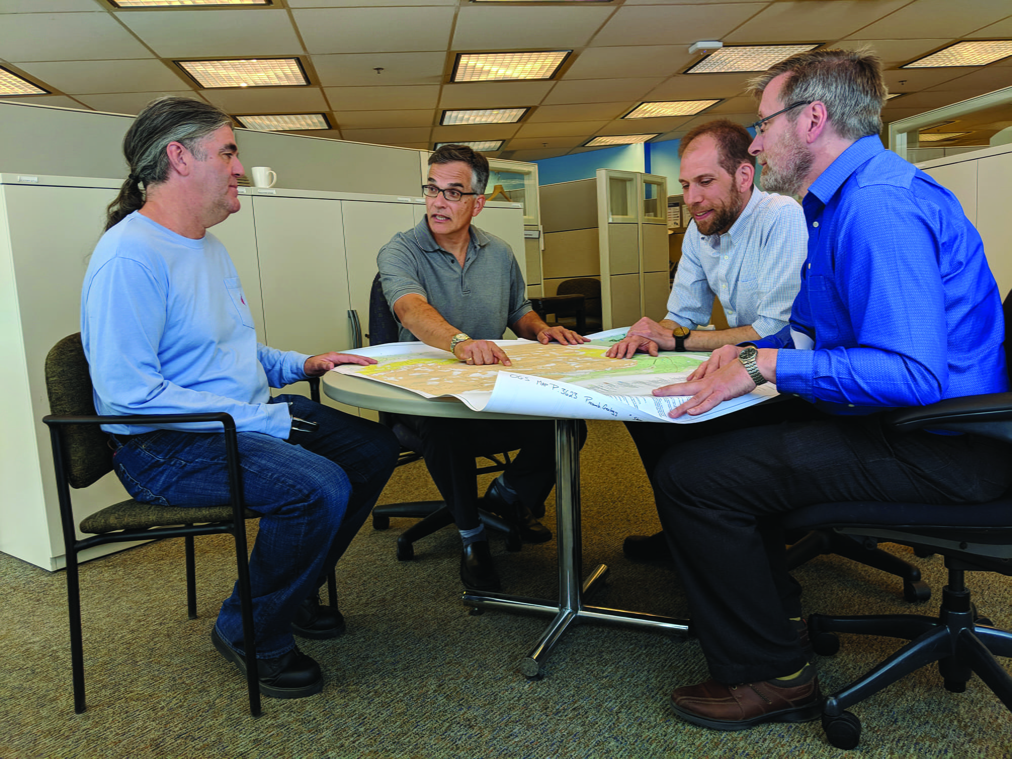 This is a photo of the NWMO data management team. 