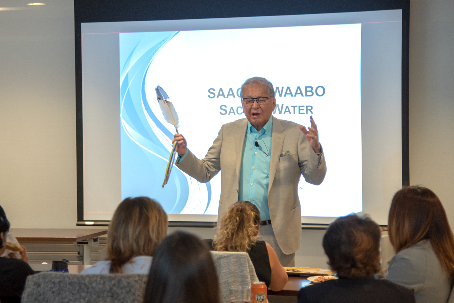 Elder Fred Kelly, a citizen of the Ojibways of Onigaming of the Anishinaabe Nation in Treaty #3 and an Elder in Midewin, the Sacred Law and Medicine Society of the Anishinaabe, provides healing therapies to Indigenous peoples in Canada and around the world.