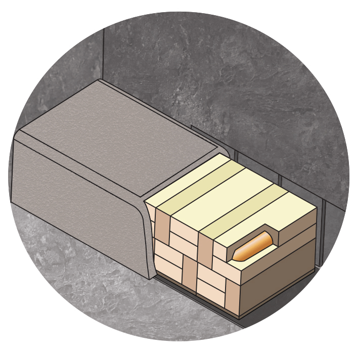 Bentonite clay is a very stable material formed naturally from volcanic ash released millions of years ago. 