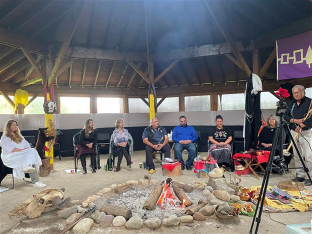 A ceremony led by Indigenous elders.