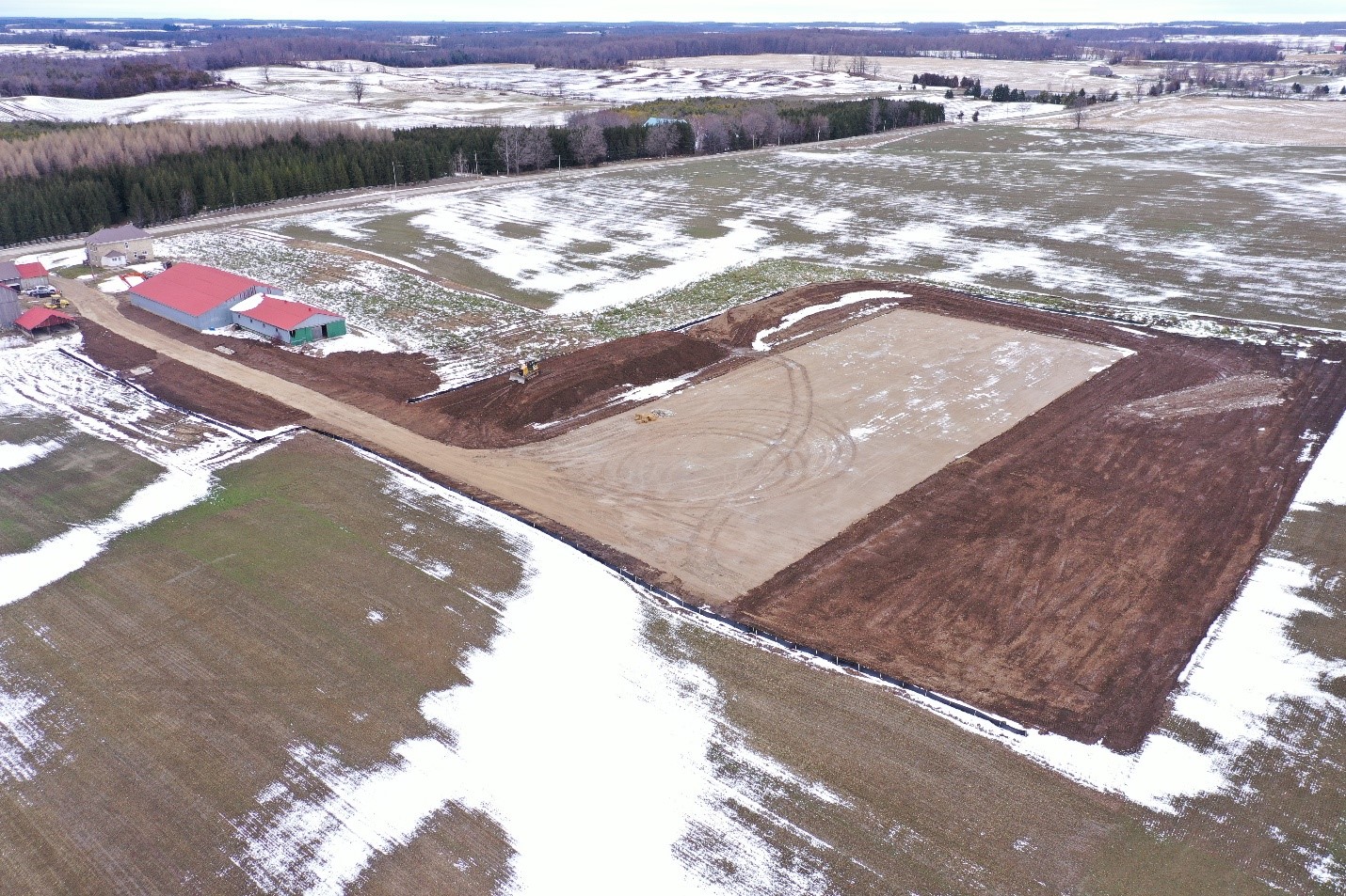 aerial photograph of constructed site 