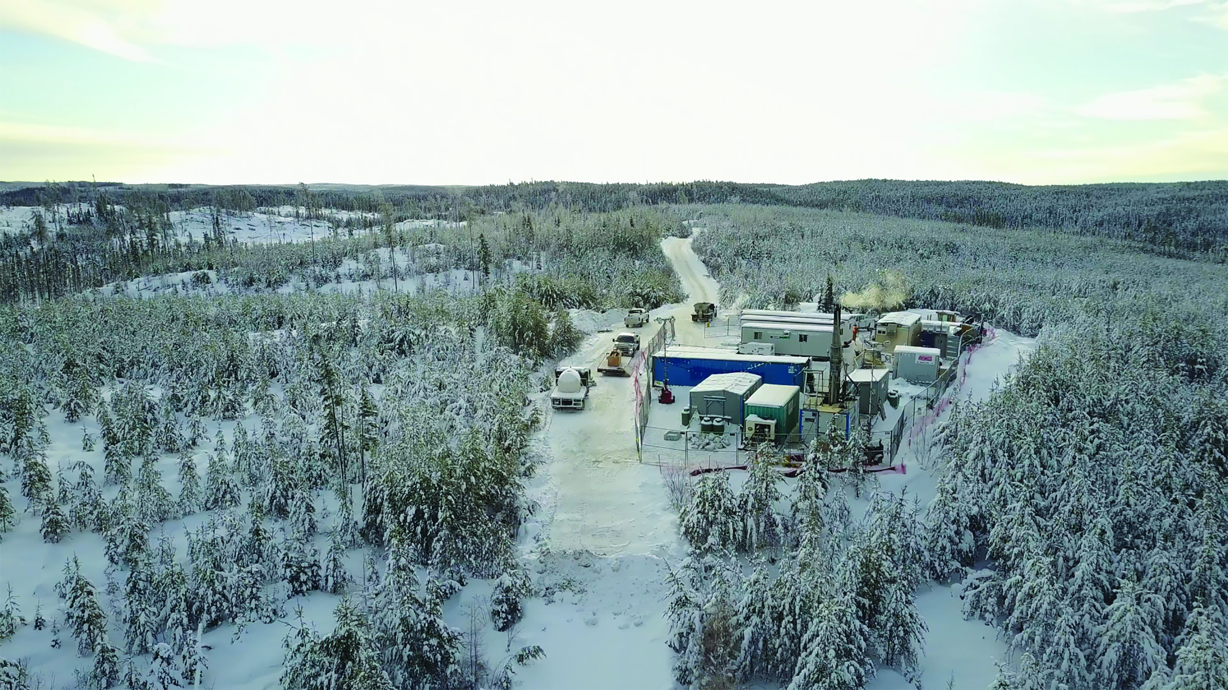 A photo of the first borehole location in Ignace, Ontario.