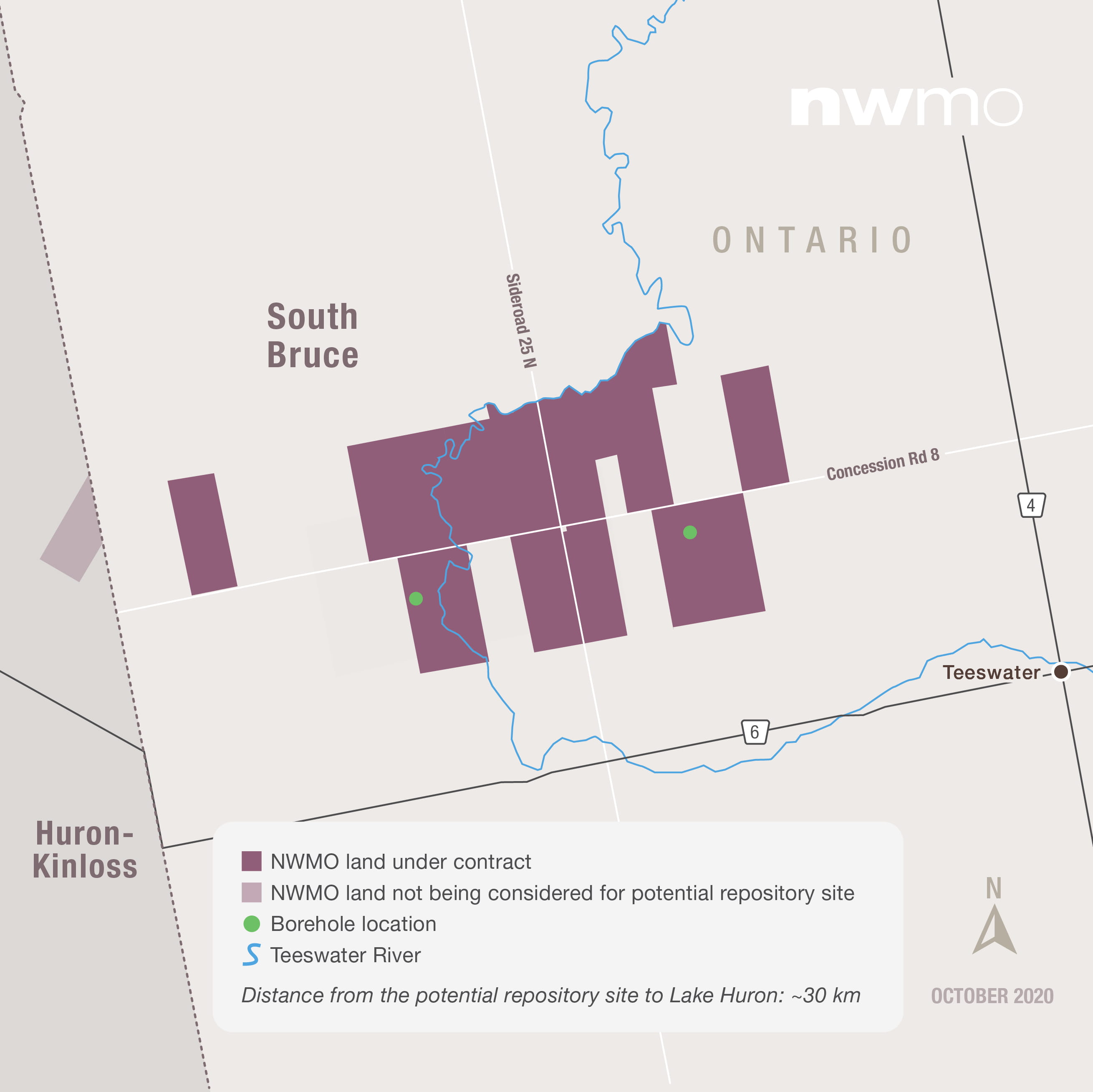 Map of potential DGR site