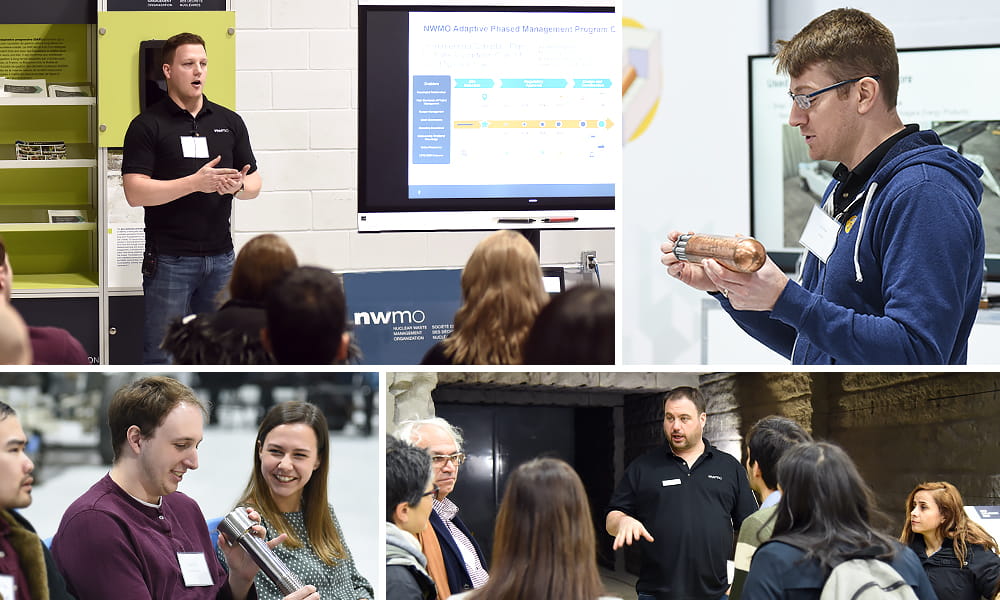 La SGDN travaille avec un groupe de chercheurs hautement qualifiés de divers domaines, dont les travaux contribuent au plan canadien. Chaque année, nous organisons une visite de notre installation de mise à l’épreuve d’Oakville pour réunir nos partenaires de recherche afin de partager leurs progrès et de favoriser la collaboration. Ils ont aussi l’occasion de voir de près certaines innovations à l’oeuvre et de constater comment le plan canadien avance. Cette réunion porte sur les barrières ouvragées et complémente notre symposium annuel qui porte sur nos recherches dans les géosciences.