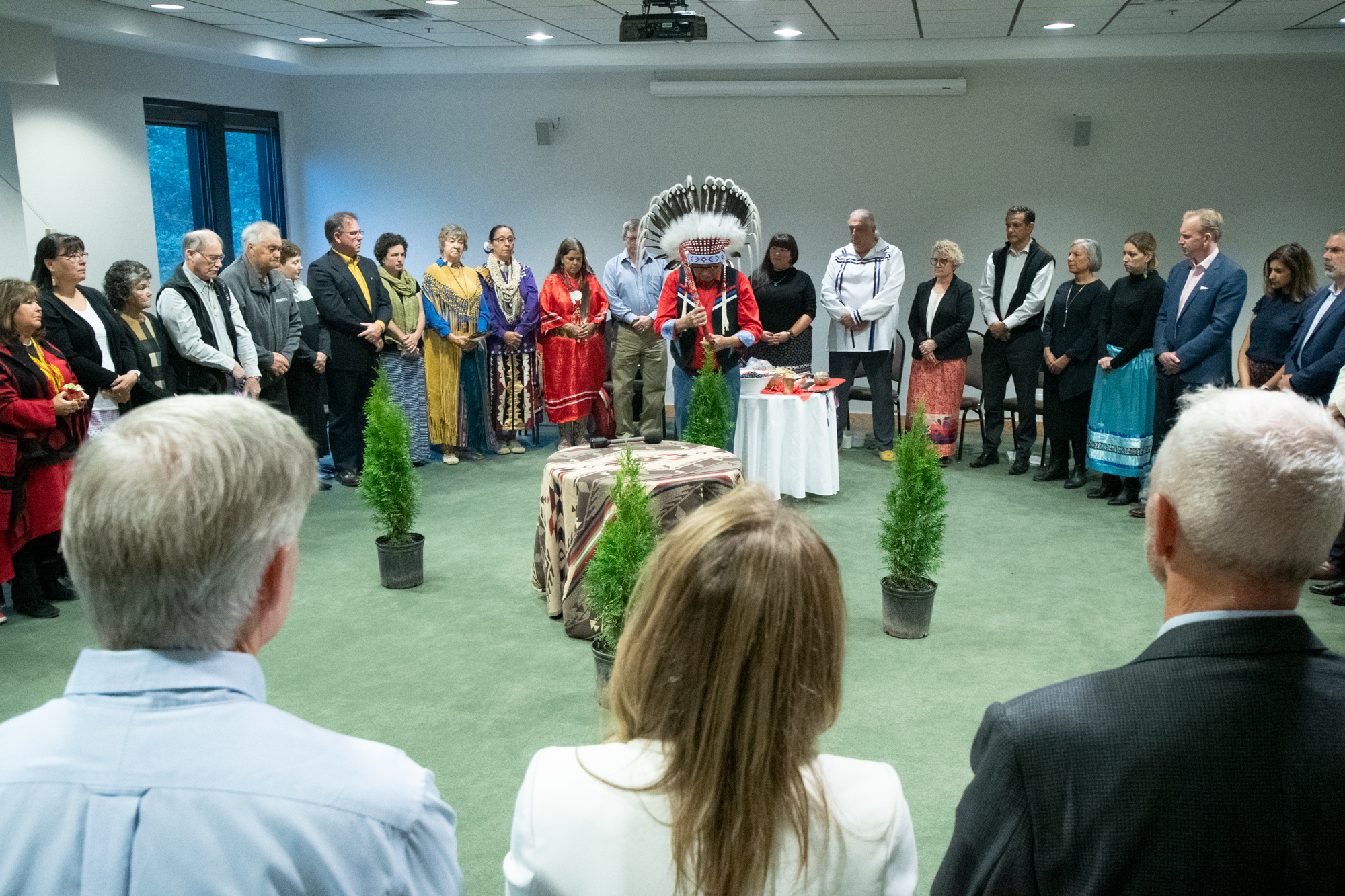 The NWMO Reconciliation Policy Ceremony taking place in King City, Ontario.