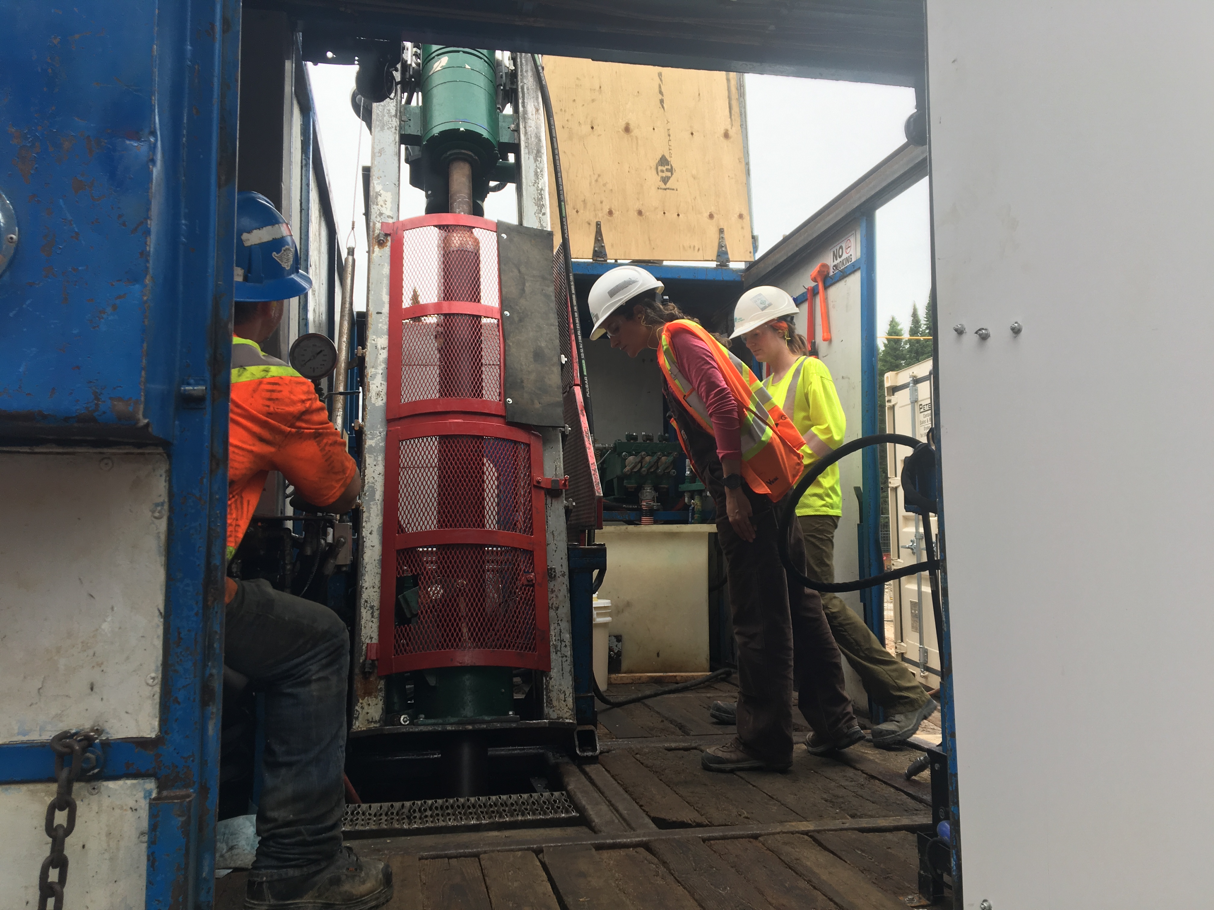 This is a photo of a borehole being drilled. 